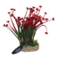 Betta Choice 8" Red Flower Plant W/ Wide Sand Base